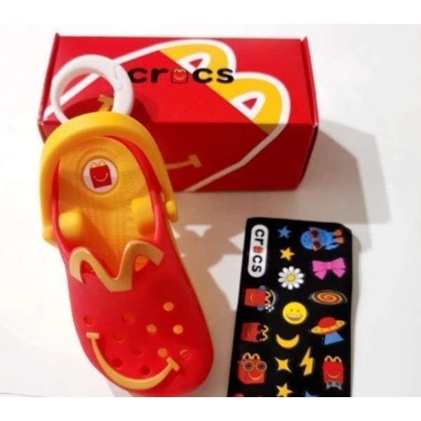 2024 McDonald's Mini Crocs Nøglering Happy Meal Legetøj Komplett Sød Mini Nøglering-Xin Style 1