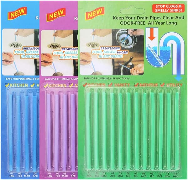 36-pack enzymatiska avloppsrengöringsstickor för rörunderhåll