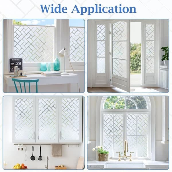 Frosted Static Window Film 2M/5M/10M Privacy UV Protection Heat Control 60x200cm