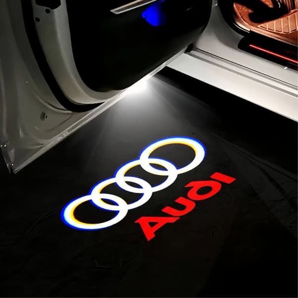 4 stk. Kompatible med Audi Logo Projektorlamper til A4L/A5/A6L/A7/A8L/Q3/Q5/Q7 - Dørbelysning & Stemningsbelysning