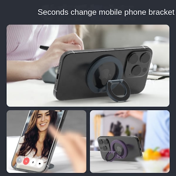 Magsafe dubbelsidig magnetisk mobiltelefonhållare full legering skrivbordshållare universell hemmabruk