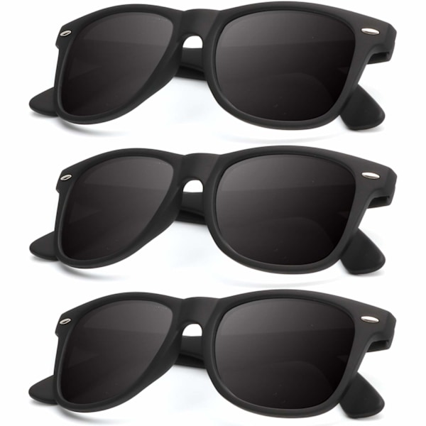 Polariserade solglasögon för män och kvinnor, matt finish, UV-skydd (3-pack) [ZHE]