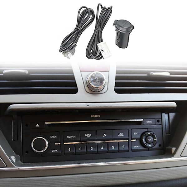 Bilstereo Han & USB Aux Kabel Sæt til Peugeot 206 207 307 308 407 408 508 607 til Citroen C3 C4 C5 C6 til RD43 RD45