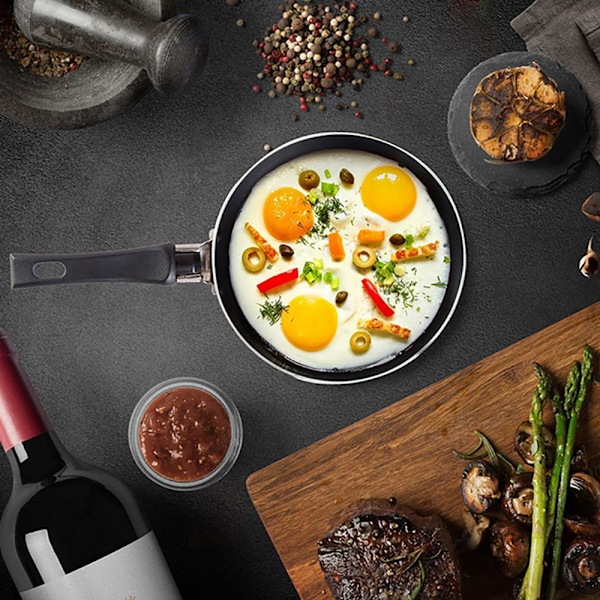 1 stk Mini Stekepanne Ikke-Klebbende Panna Egg Gryte Frokostgryte 14cm