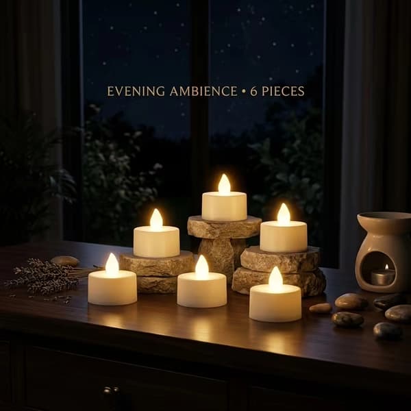 Flammefrie LED telys med fjernkontroll og timer for hjemmeinnredning og bryllup 12pk-Remote