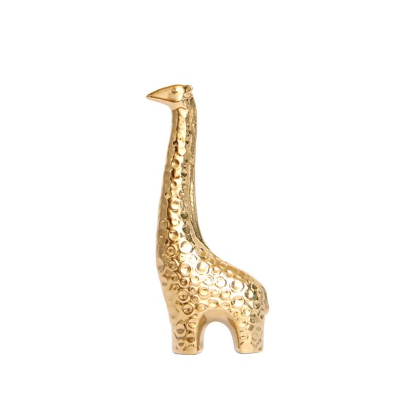 Kreativt vardagsrum keramik små möbler moderna enkla dekorativa prydnadsföremål gyllene giraff