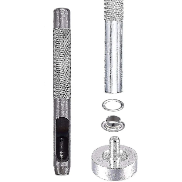 100 stk sett med maljer, 6 mm metallmaljer for søm med 3 stk maljeverktøy