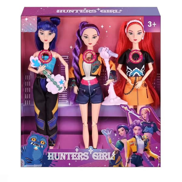 Kpop fidget legetøjssæt med 3 komfortdukker Rumi Mira Zoey samleobjekt