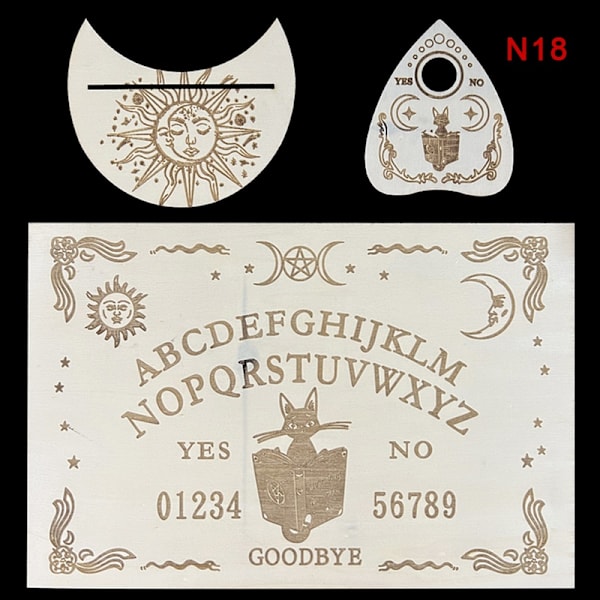 Puun kaiverrettu Ouija Boa - Perfet - ennustuspöytä 18