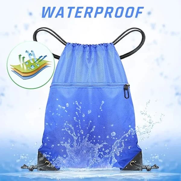2-pack Drawstring Gym Bag, Sports Backpack String Swimming Drawstring PE Bag for Unisex, Travel Beach School Bag