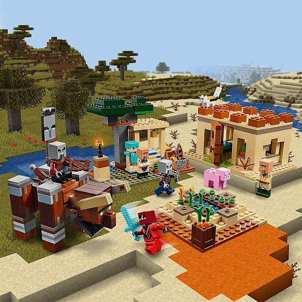 Sx1044 700 osaa Illager Raid -kyläsetti Minecraft My World -sarja[ch]