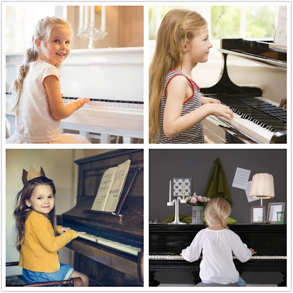 Pianotangentklistremerker for 54/61/88 tangenter, pianotangentklistremerker for barn og nybegynnere