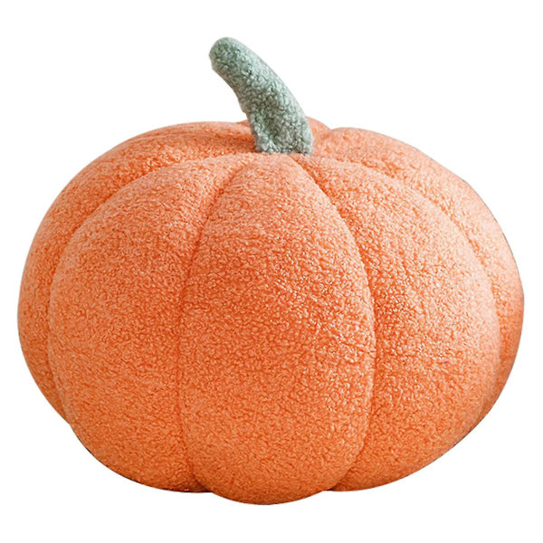 Halloween pumpa kudde dekoration, pumpa plysch kudde fleece fyllda pumpor dekoration orange orange 11.8*7.87in