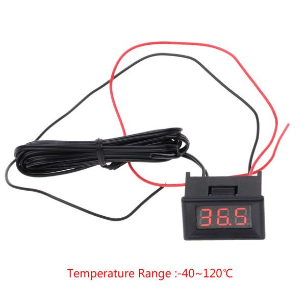 Bärbar digital LED-termometer temperaturmonitor med lång kabelkoppling för kyl och frys kylskåp -40~120℃