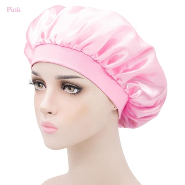 Sovehette laget av myk silke Rosa pink