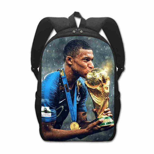 Jalkapallo Tähti Koululaukku Peruskoulun Oppilaalle Reppu Kylian Mbappé 40cm A A 40cm