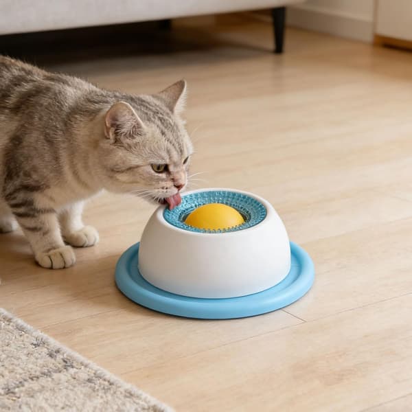 Interaktiv hund- och kattleksak & Slow Feeder-boll Blue (Dog)