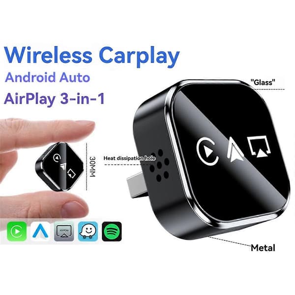 Langaton CarPlay-sovitin iPhonelle - Plug and Play USB-dongeli