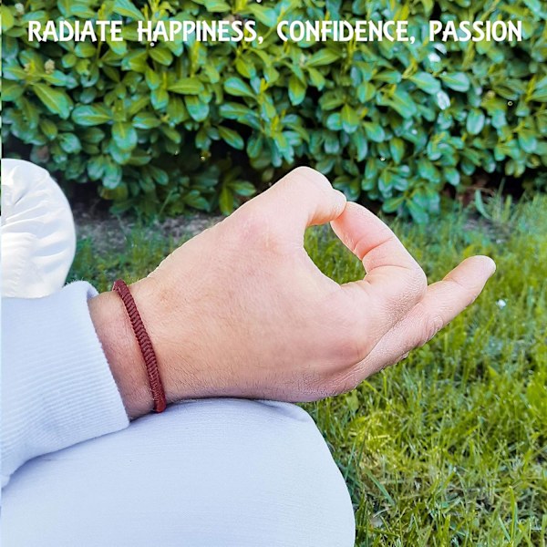 Handgjort tibetanskt lyckoarmband för kvinnor, män och tonåringar, justerbar vänskapsgåva, flätat repchakra [ZHE] Dark Red