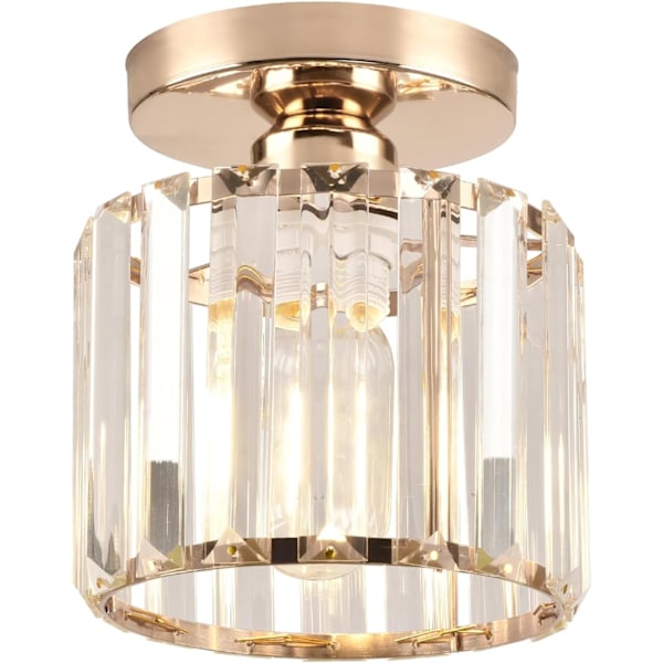 Liten krystall lysekrone, gull lysekrone moderne LED taklampe hengende...