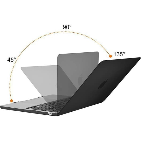Stødsikkert ventileret klart sort etui til MacBook Air 13-tommer M4 M3 M2[ZHE] Svart size