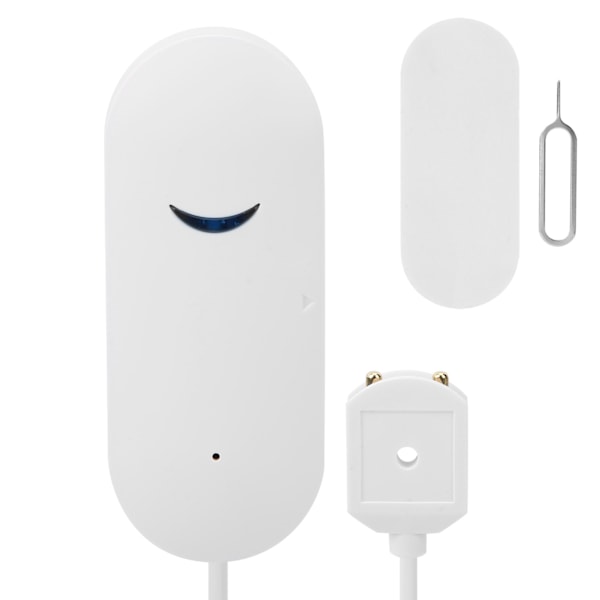 WIFI Vandlækage Detektor Oversvømmelses Sensor Alarm med Dobbeltsidet Tape til Tuya