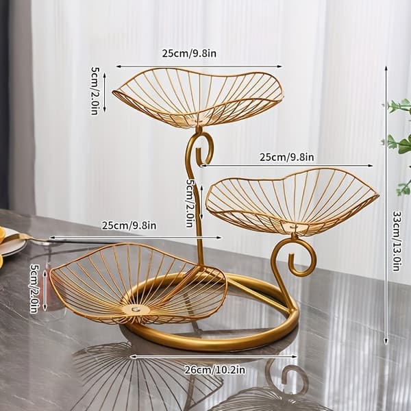 Elegant snackholder i flere niveauer til opbevaring ved sofaen i stuen 【Black】