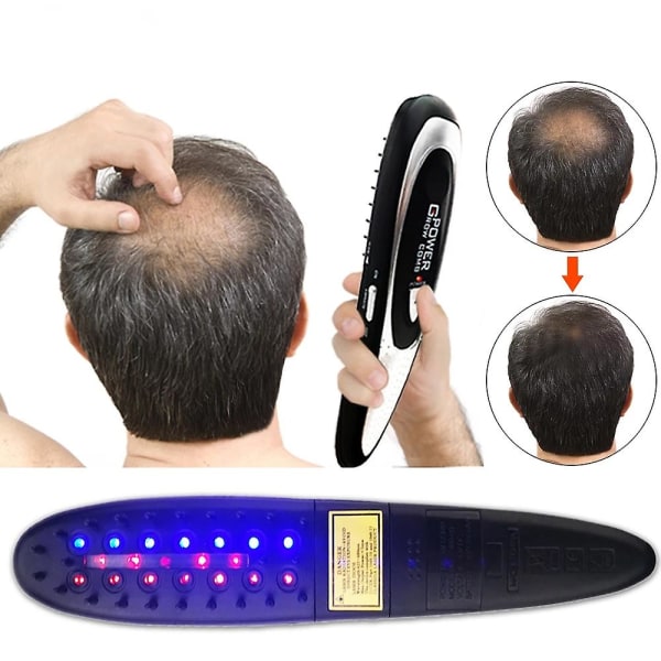 Elektrisk laserbehandling Kam Stoppa håravfall Infraröd regenerering Terapi Vård Vibrationsmassage Borste Styling