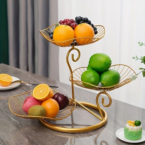 Elegant snackholder i flere niveauer til opbevaring ved sofaen i stuen 【Black】