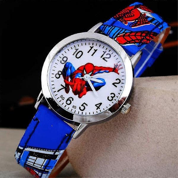 Børn Drenge Spiderman Quartz Ur Armbåndsur Blå Blue