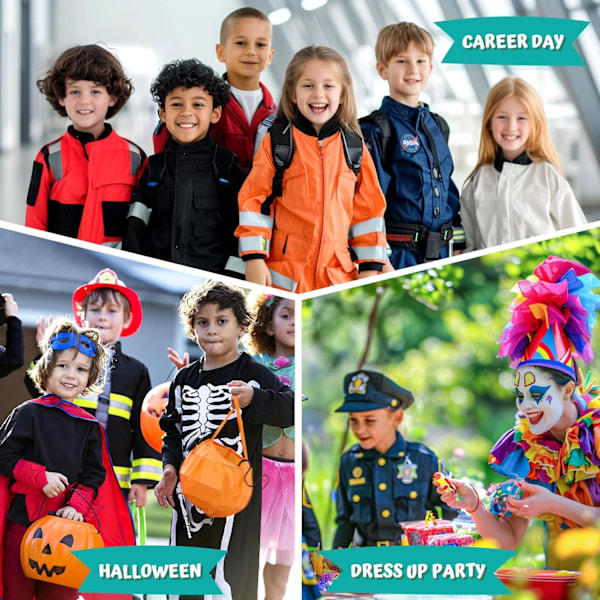 Lægeudklædning til børn - Scrubs, Stetoskop, Kitel - Halloweenkostume, Erhvervsdags kostume til piger 3-12 år 5-6 T 5-6 T Green