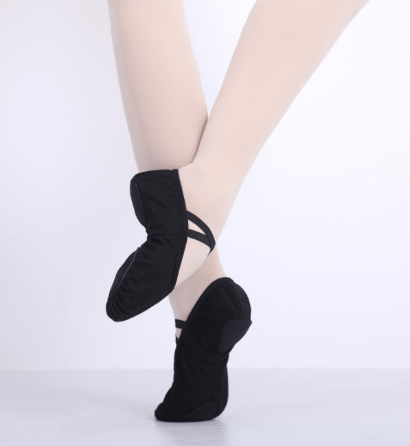 Ballet Dansesko Split Sål Flade Gymnastik Dansesko Sort Black 3.5 UK