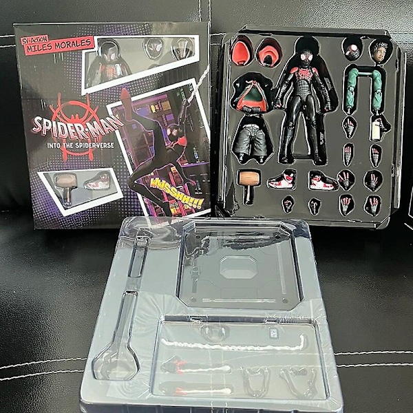 Sentinel Sv Action Spiderman Miles Morales Actionfigur Modell Spider-Man Into the Spider Verse Peter Parker Miles Figurine Leksaker