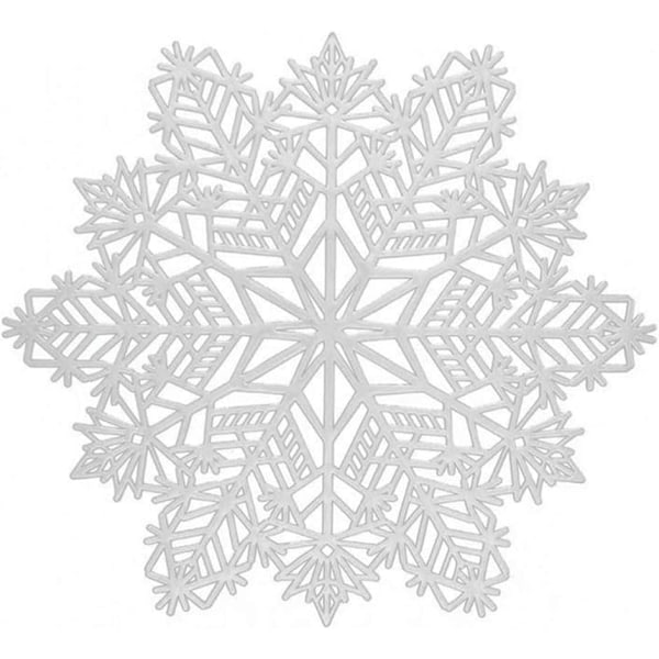 3 stycken (silver) Christmas Snowflake bordstabletter Golden Metal Holi