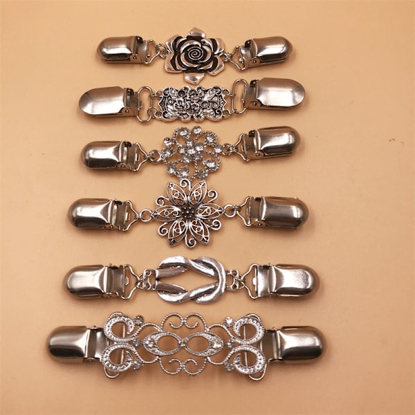 Set med skjortklämmor för att säkra kläder, klänningsrygg cinch scarf clips kappa spänne kofta [ZHE]