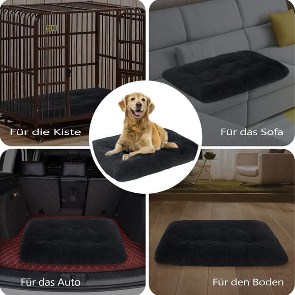 Msrnsiy Plysj Hundebed, Hundebed for Mellomstore Hunder, Vaskbar Hundesofa, Super KLB
