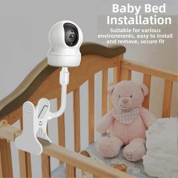 Adjustable Clamp Mount, Flexible Rod, 360° Rotation, Compatible with TP-Link Tapo C200 C210 C220 C201 Camera
