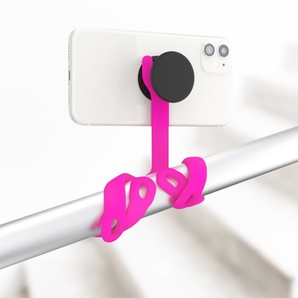 PopMount 2 Älypuhelimen Teline Joustava Silikoninen Monitoiminen PopSockets Vaaleanpunainen