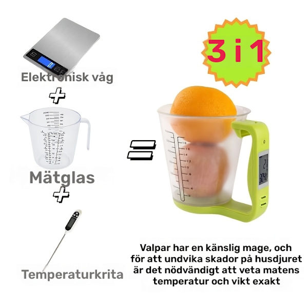 Smart 600 ml målebeger med vekt, termometer og 6-i-1 enhetskonverterer Gray