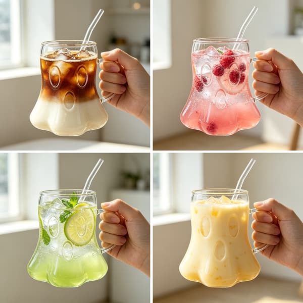 Halloween Spøgelsesglas med Håndtag, Genanvendelige Drikkeglas til Feriefester 2pcs