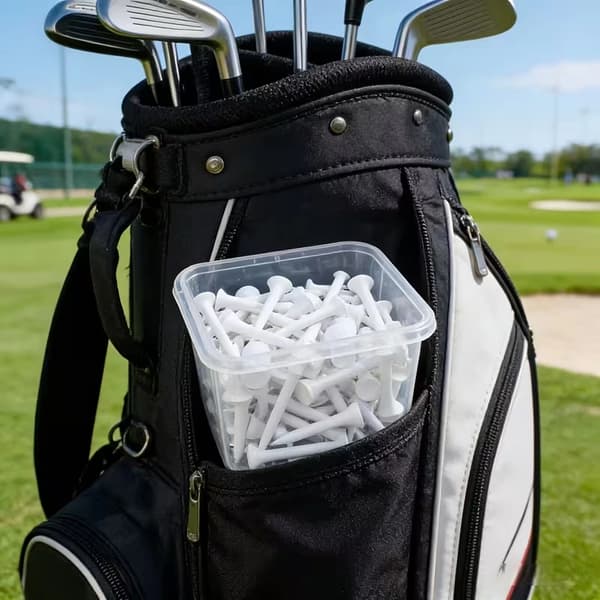 100 stk. hvite golfpegger i tre 3-1/8\" – Slitesterke og glatte for bedre spill