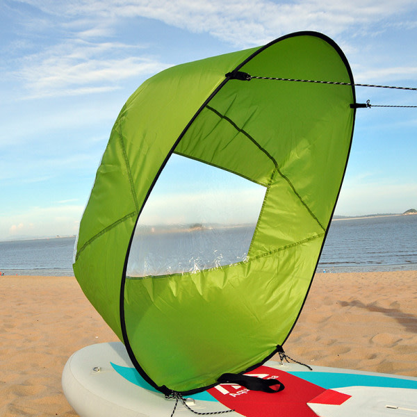 Surfbräda Tillbehör Boost Vindsurfing Fällbar propeller Uppblåsbar Paddle Board Kajak Wakeboard Sfäriskt segel green