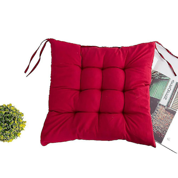 Lileno Home Sæt med 4 stolhynder rød (40x40x6 cm) - Siddehynde til have...