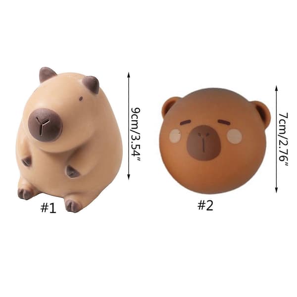 Klembar Capybara Stresslegetøj - Strækbart Dyre-nyheds Gave [ZHE] style 1