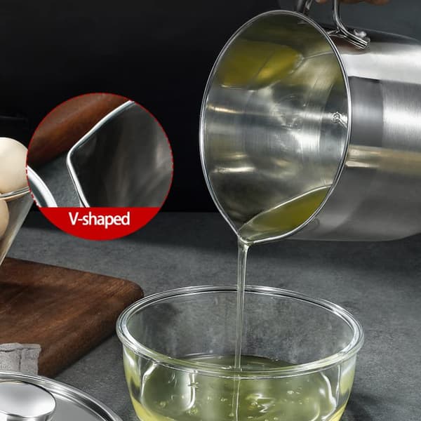 Æggeblommeseparator i rustfrit stål med bonusskålsæt With Lid2
