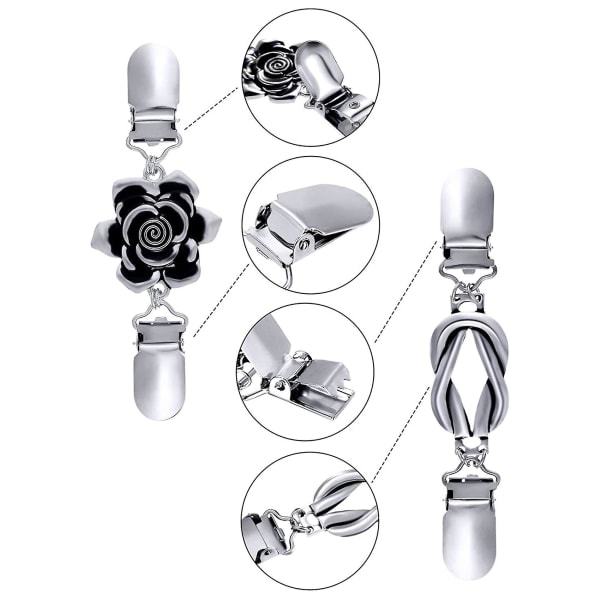 4 stycken Vintage Tröja Sjal Clips Retro Kofta Clips