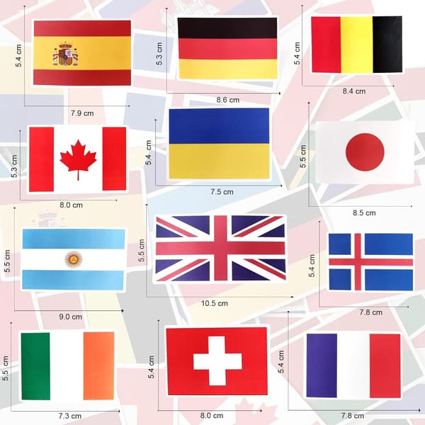 World Flag Stickers Car Sticker Suitcase Flags