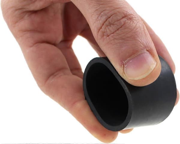 16-pak gummimøbelbenshætter - 25 mm størrelse til borde og stole Black 25 mm