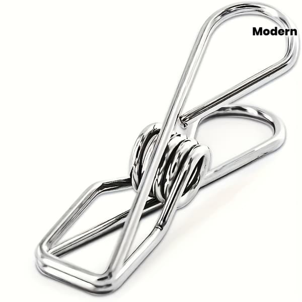 Premium kraftige tøjklemmer i rustfrit stål, 50 stk. - Rustfri fjedergreb 50pcs