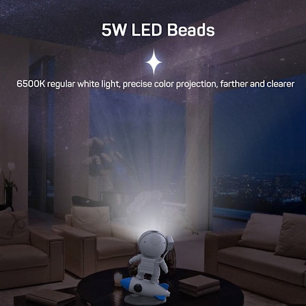 Astronautti Galaxy-projektor Tähtitaivas Astronaut Light Touch
